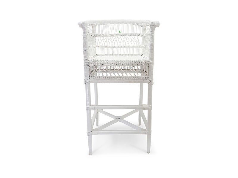 White Bar Stool Front White Bar Stool Front